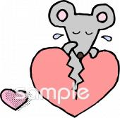 学習塾や教室向けハート 割れる無料イラストお試しフリー素材(カット)