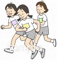 学習塾や教室向け長距離走無料イラストお試しフリー素材(カット)