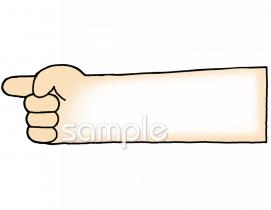 学習塾や教室向け指差し無料イラストお試しフリー素材(カット)