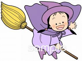 学習塾や教室向け魔法使い無料イラストお試しフリー素材(カット)