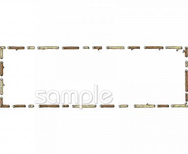 学習塾や教室向け枠 小枝無料イラストお試しフリー素材(カット)