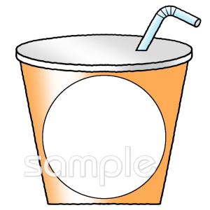 学習塾や教室向け文字枠 ジュース無料イラストお試しフリー素材(カット)