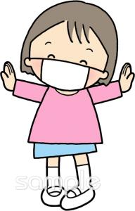 学習塾や教室向け女の子 両手を広げる無料イラストお試しフリー素材(カット)