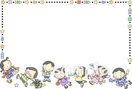 学習塾や教室向けメッセージカード 七夕無料イラストお試しフリー素材(カット)