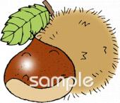 学習塾や教室向けイガ栗無料イラストお試しフリー素材(カット)
