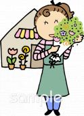 学習塾や教室向けお花屋さん無料イラストお試しフリー素材(カット)