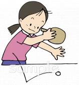 学習塾や教室向け卓球無料イラストお試しフリー素材(カット)
