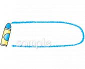 学習塾や教室向けクレヨン 枠無料イラストお試しフリー素材(カット)