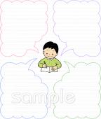 学習塾や教室向け学級日誌無料イラストお試しフリー素材(カット)