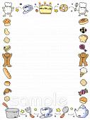 学習塾や教室向けお菓子 フレーム無料イラストお試しフリー素材(カット)