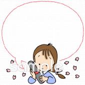 学習塾や教室向け卒業証書 桜 女の子無料イラストお試しフリー素材(カット)