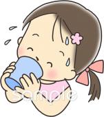 学習塾や教室向け水分補給無料イラストお試しフリー素材(カット)