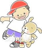 学習塾や教室向け二人三脚無料イラストお試しフリー素材(カット)