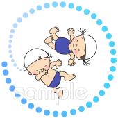 学習塾や教室向けプール 子ども無料イラストお試しフリー素材(カット)