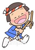 学習塾や教室向け夏祭り こども無料イラストお試しフリー素材(カット)