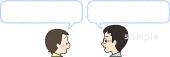 学習塾や教室向け会話 大人と子供無料イラストお試しフリー素材(カット)