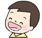 学習塾や教室向け笑顔 男の子無料イラストお試しフリー素材(カット)