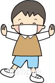 学習塾や教室向け男の子 両手を広げる無料イラストお試しフリー素材(カット)