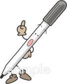 学習塾や教室向け筆記用具 ペン無料イラストお試しフリー素材(カット)