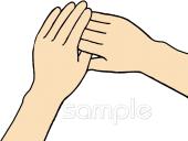 学習塾や教室向け手をかさねる無料イラストお試しフリー素材(カット)