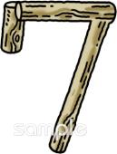 学習塾や教室向け数字の7無料イラストお試しフリー素材(カット)