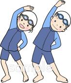 学習塾や教室向け水泳 ラッシュガード無料イラストお試しフリー素材(カット)