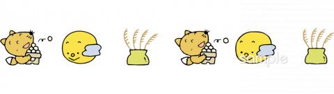 児童福祉施設向けお月見 飾りライン無料イラストお試しフリー素材(カット)