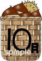 児童福祉施設向け10月 月別アイコン無料イラストお試しフリー素材(カット)