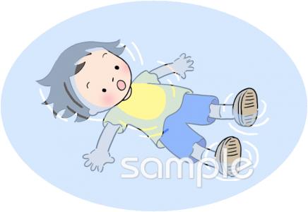 児童福祉施設向け着衣水泳無料イラストお試しフリー素材(カット)