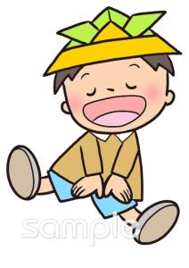 児童福祉施設向け折り紙 子ども 兜 5月の壁面飾り無料イラストお試しフリー素材(カット)