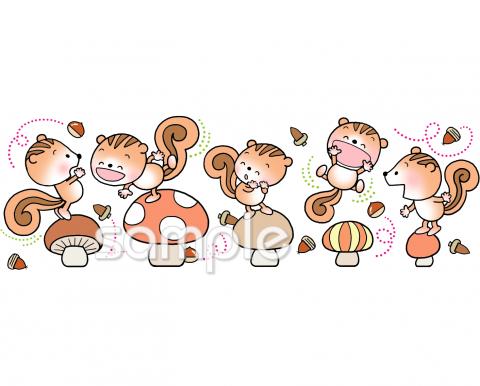 児童福祉施設向け10月の壁面無料イラストお試しフリー素材(カット)