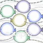 児童福祉施設向けがんばりカード 魚無料イラストお試しフリー素材(カット)