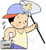 児童福祉施設向け虫とり無料イラストお試しフリー素材(カット)