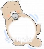 児童福祉施設向けラッコ無料イラストお試しフリー素材(カット)