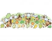 児童福祉施設向け栗ひろい無料イラストお試しフリー素材(カット)