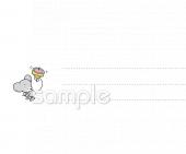 児童福祉施設向け正月 メモ用紙無料イラストお試しフリー素材(カット)