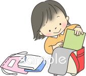 児童福祉施設向けじゅんびは前日にしよう無料イラストお試しフリー素材(カット)