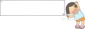 児童福祉施設向け横長枠無料イラストお試しフリー素材(カット)