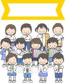児童福祉施設向け表紙 音楽会プログラム無料イラストお試しフリー素材(カット)