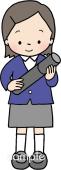 児童福祉施設向け卒業 女の子無料イラストお試しフリー素材(カット)