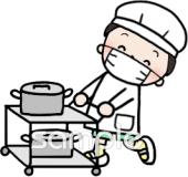 児童福祉施設向け給食当番 男の子無料イラストお試しフリー素材(カット)