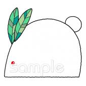 児童福祉施設向け雪ウサギ無料イラストお試しフリー素材(カット)