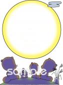 児童福祉施設向け中秋の名月無料イラストお試しフリー素材(カット)