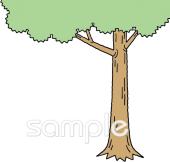 児童福祉施設向け木無料イラストお試しフリー素材(カット)