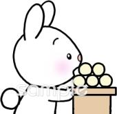 児童福祉施設向けお月見団子無料イラストお試しフリー素材(カット)