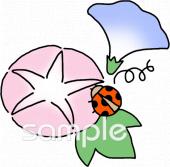 老人ホームやデイサービス向け朝顔無料イラストお試しフリー素材(カット)