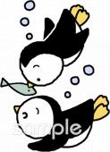 老人ホームやデイサービス向けペンギン無料イラストお試しフリー素材(カット)