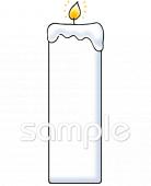 老人ホームやデイサービス向け炎 ろうそく無料イラストお試しフリー素材(カット)