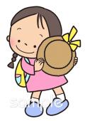 老人ホームやデイサービス向け遠足 女の子無料イラストお試しフリー素材(カット)