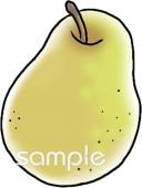 老人ホームやデイサービス向け洋ナシ無料イラストお試しフリー素材(カット)